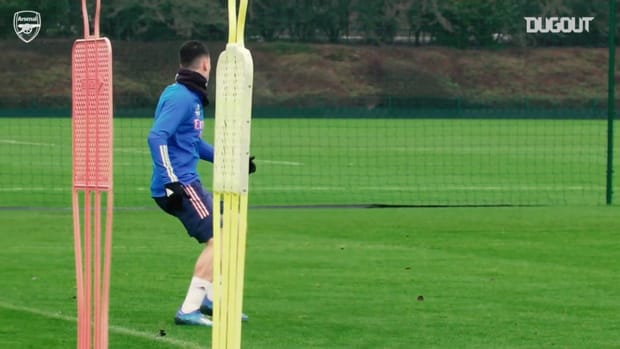 Martinelli in training as Arsenal prepare for Crystal Palace